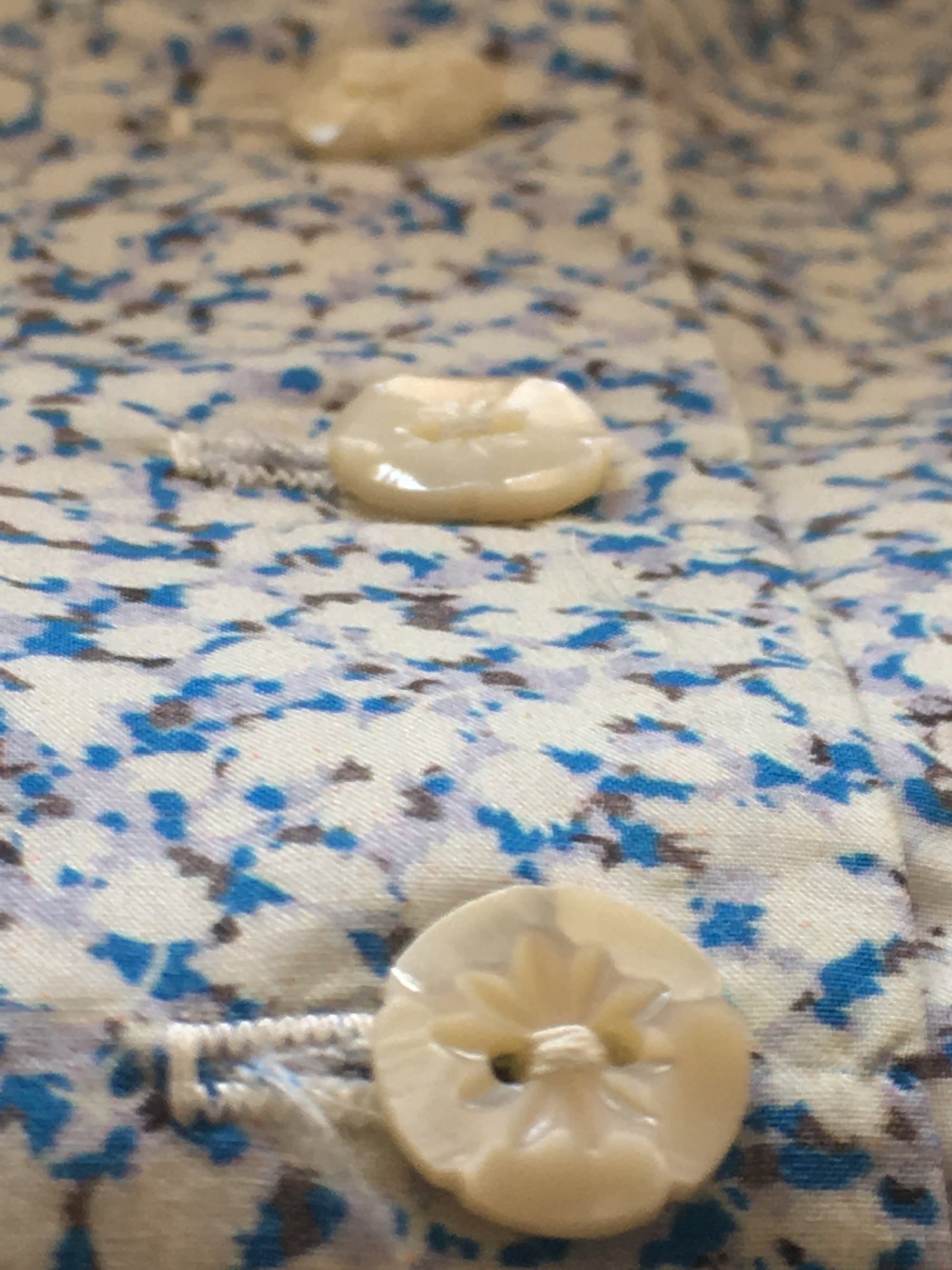Photo close up of button & buttonholes