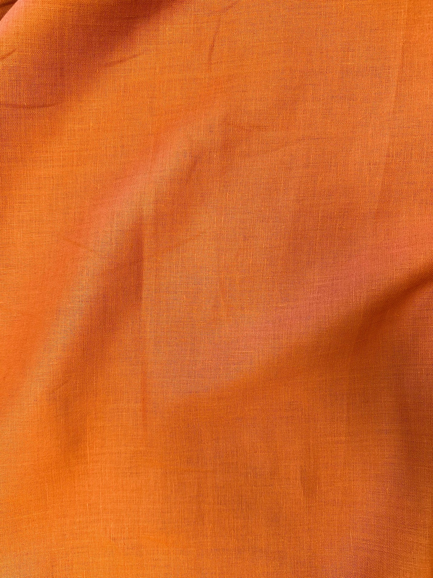 Rust colored linen fabric