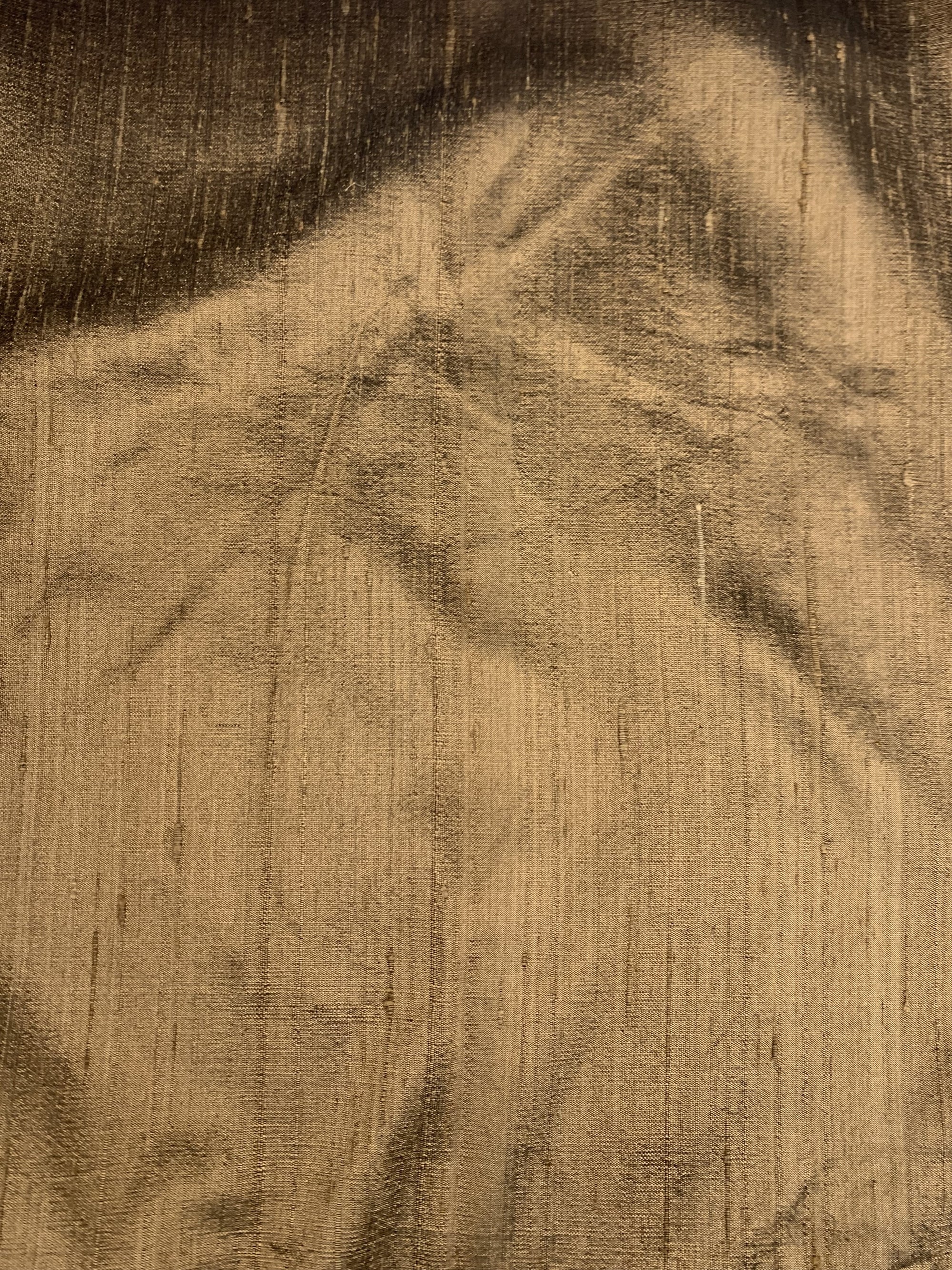 silk dupioni in a Toffee brown