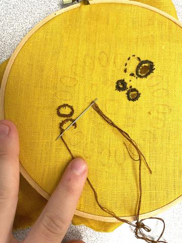 Learning While Embroidering the 209 Walking Skirt Motif