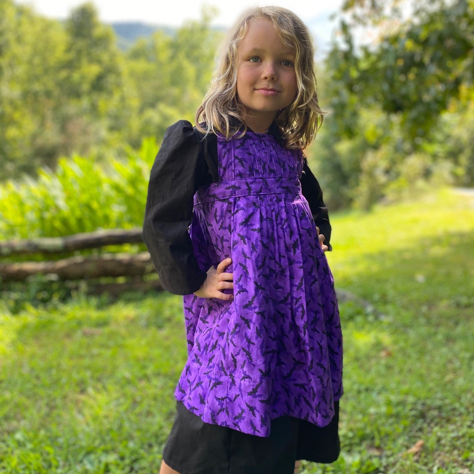 Halloween hack: Turning the 213 Child's Prairie Dress and Pinafore into a Witch's Dress