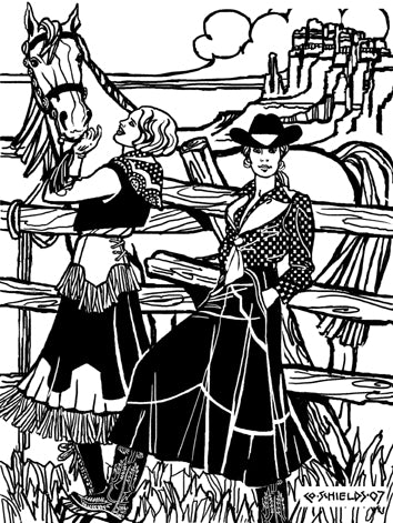 Folwear 243 Rodeo Cowgirl Skirt Pattern Cover illustration