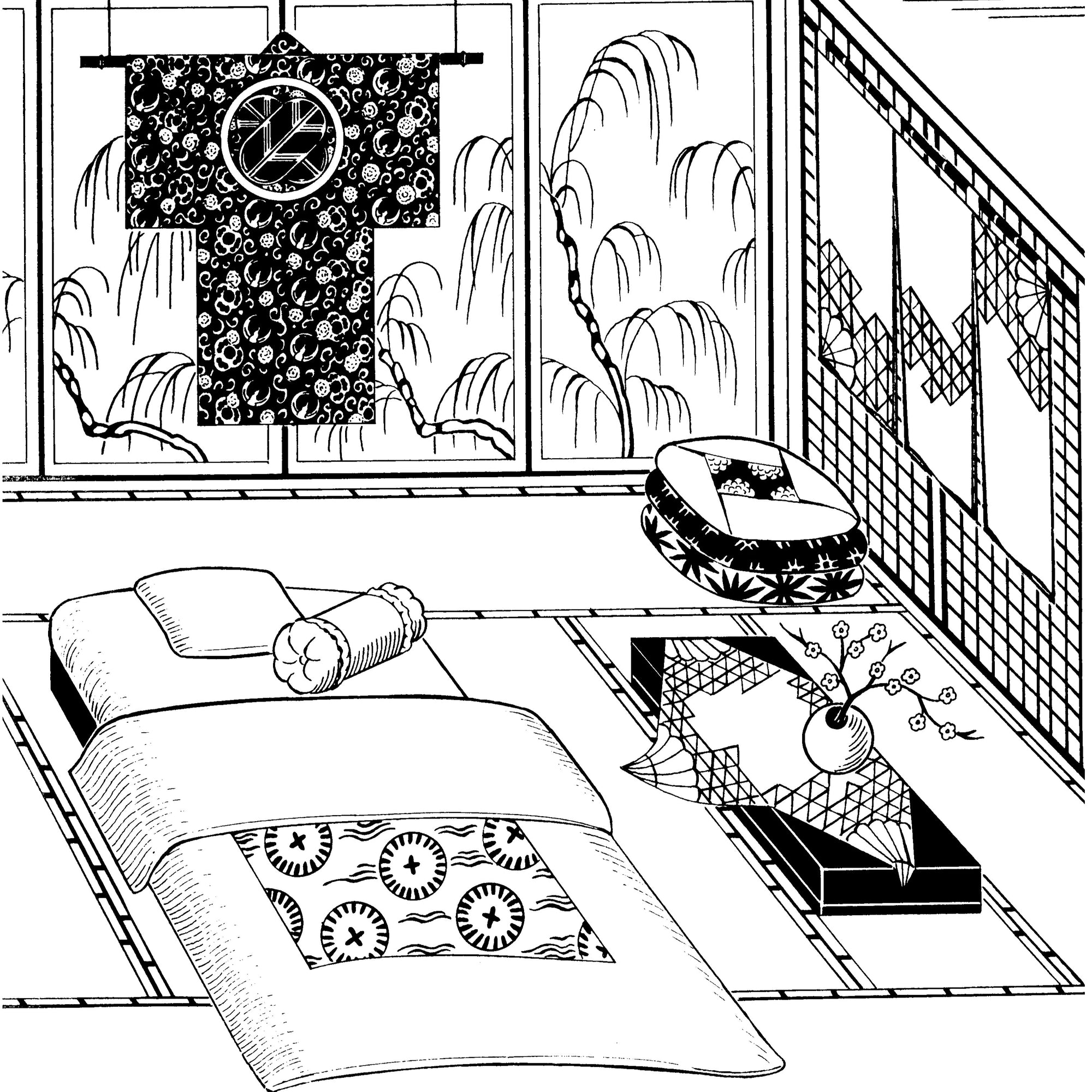 305 A Japanese Interior - pattern description