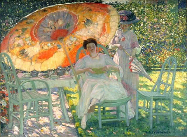 Garden Parasol, Frederick Carl Frieseke / Public domain