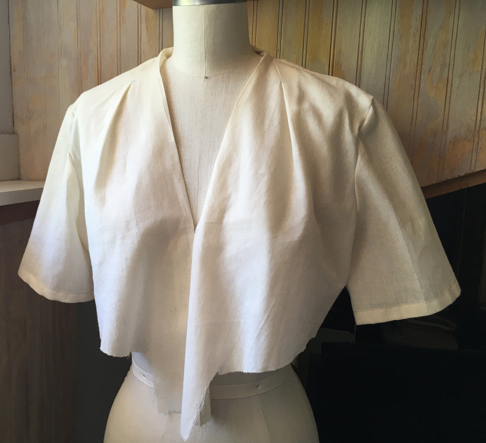 Folkwear 233 Glamour Girl Dress Sleeve Muslin Test