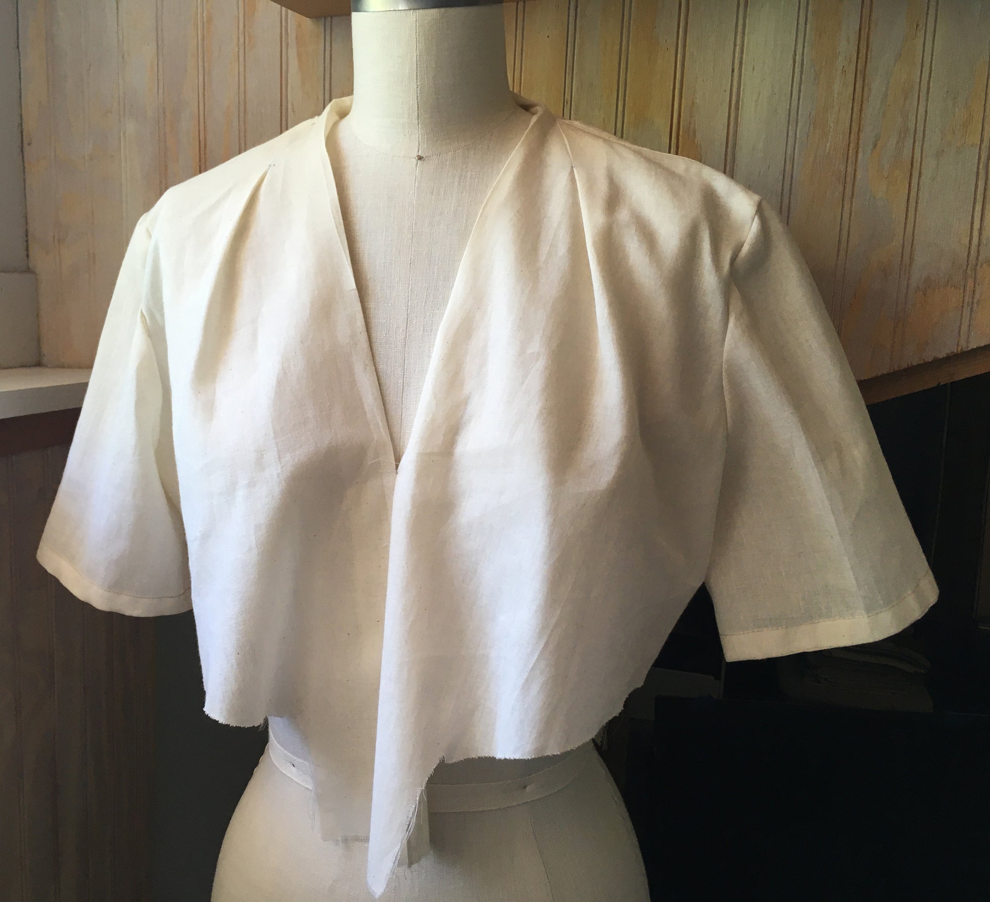 Folkwear 233 Glamour Girl Dress Sleeve Muslin Test