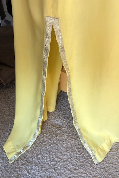 Adding Trim to Side Slits on Djellaba