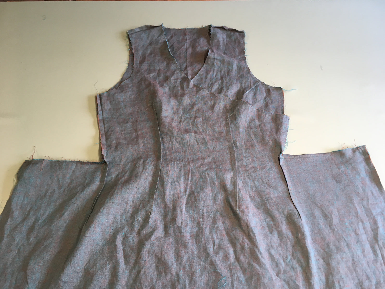 Outside Front view photo of main construction of Folkwear 131 Tibetan Chupa