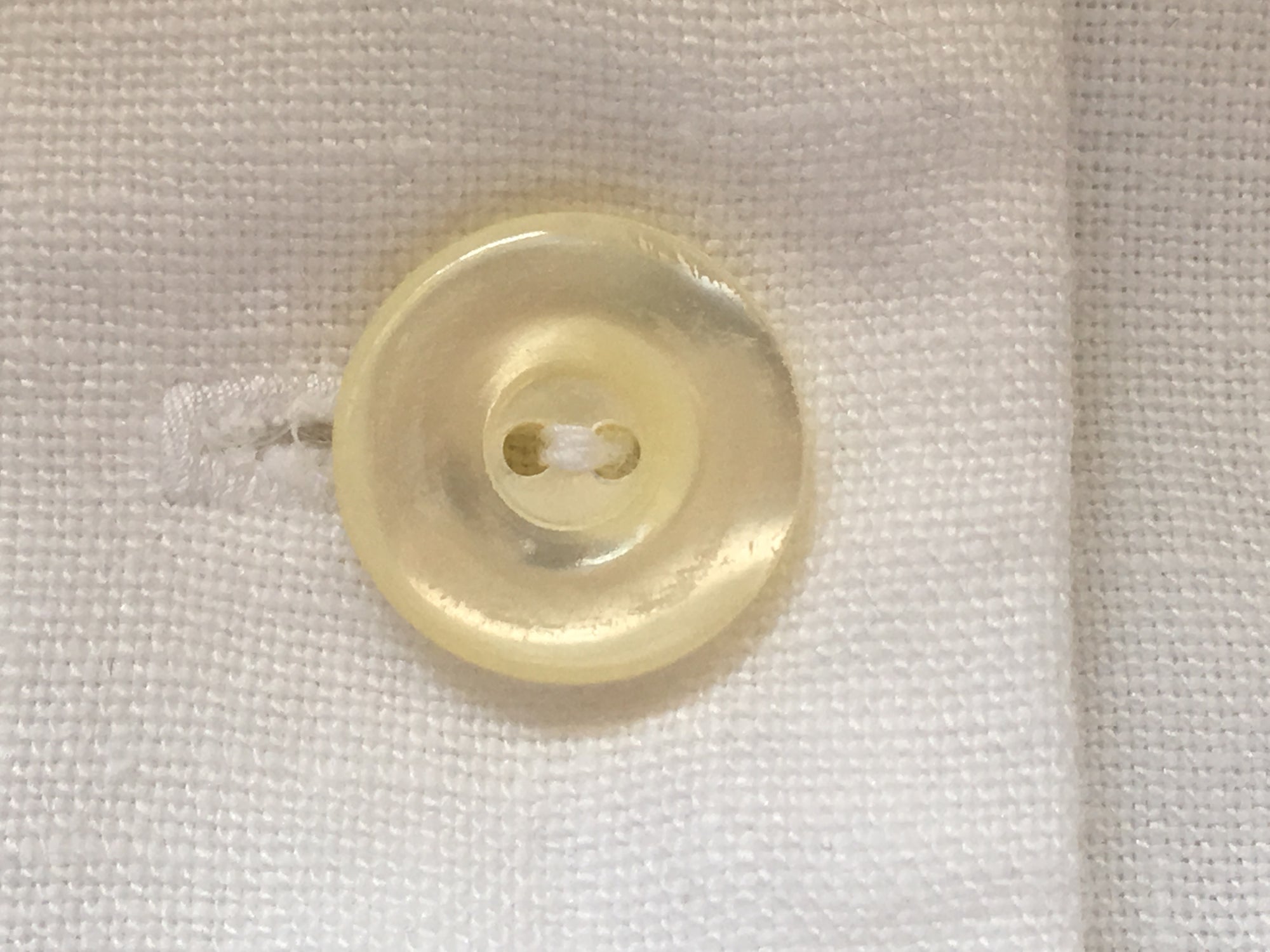Photo of button and buttonhole on blouse
