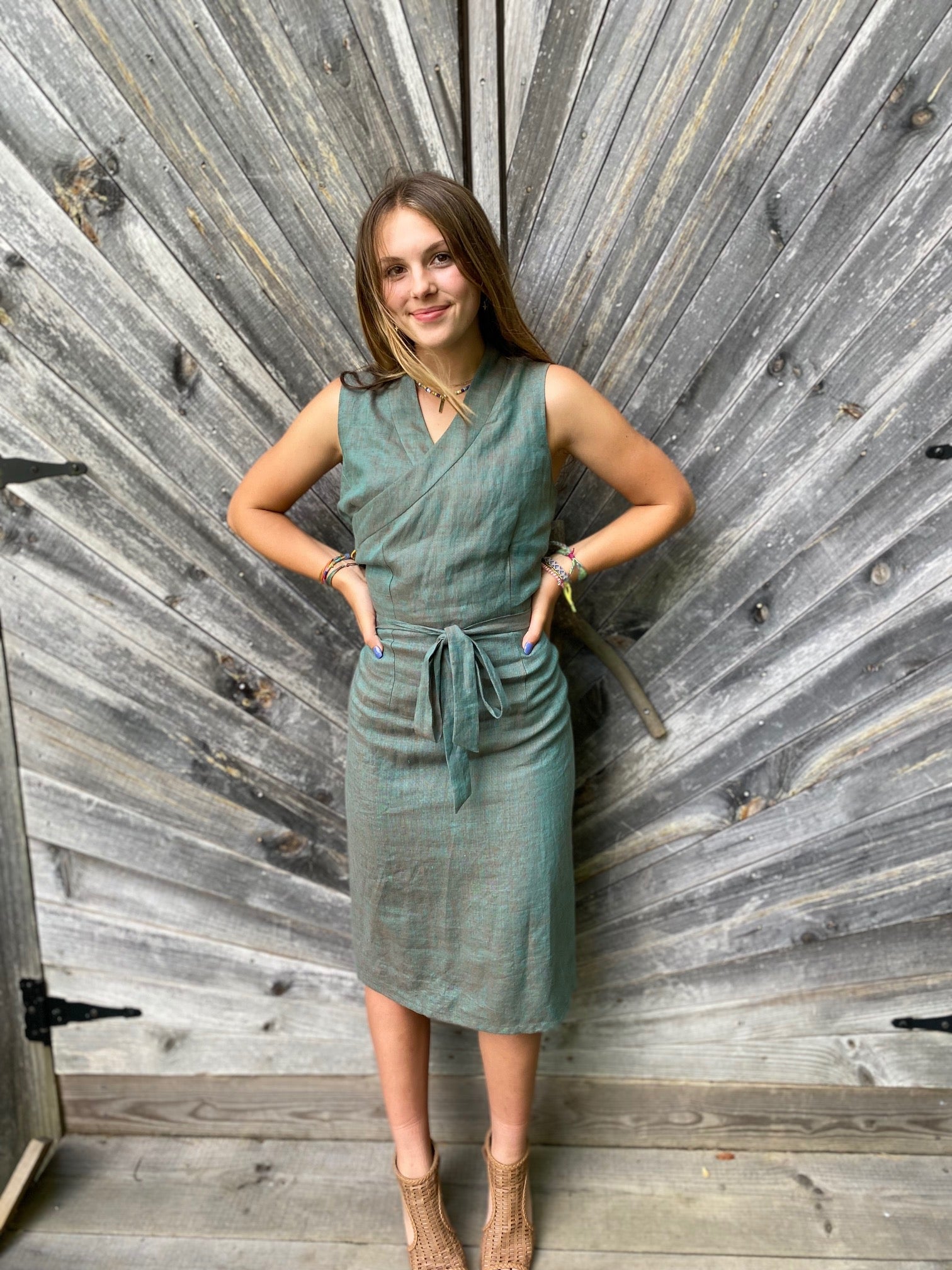 Photo of Model in Folkwear 131 Tibetan Chupa