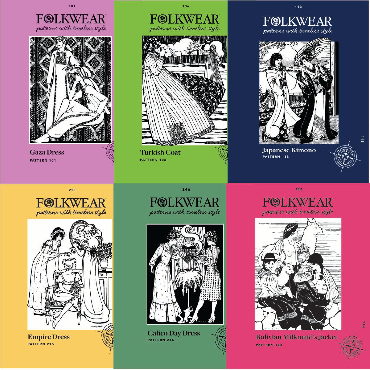 pattern covers for Folkwear patterns