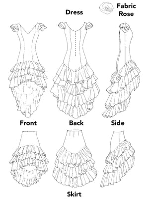 140 Flamenco Dress and Practice Skirt - Folkwear 140 Flamenco Dress and Practice Skirt - Folkwear