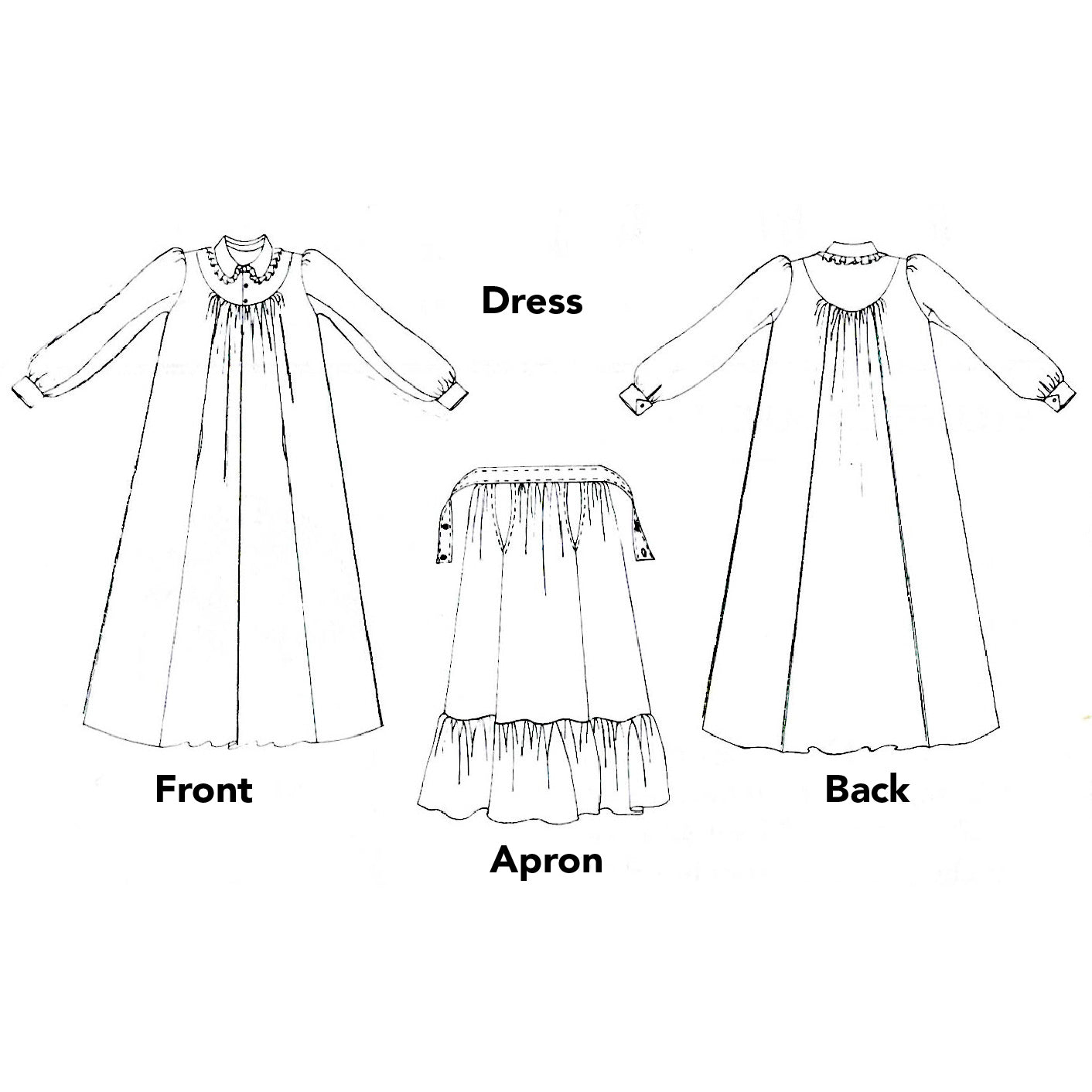 201 Prairie Dress - Folkwear 201 Prairie Dress - Folkwear