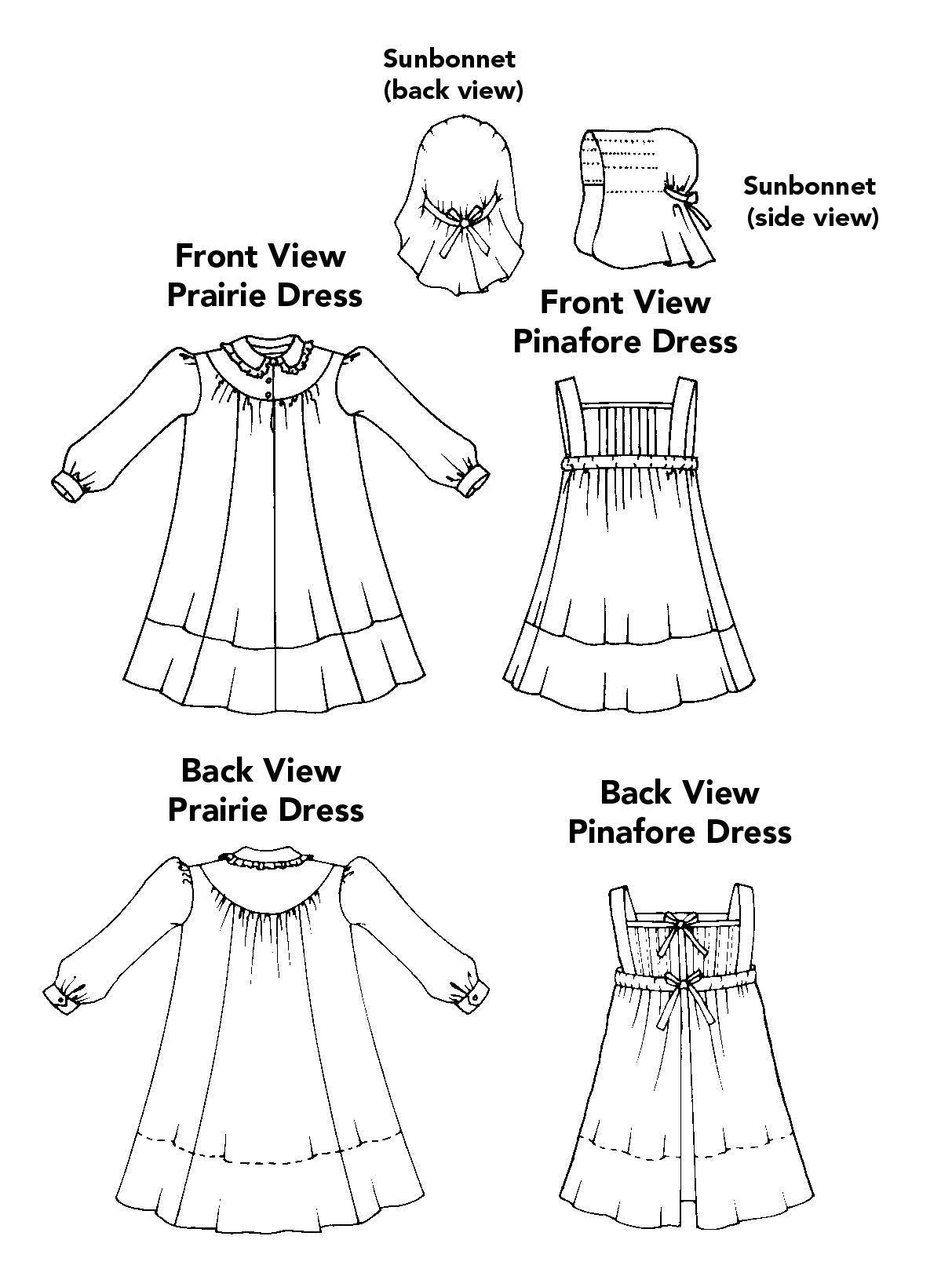 213 Child's Prairie Dress & Pinafore - Folkwear 213 Child's Prairie Dress & Pinafore - Folkwear