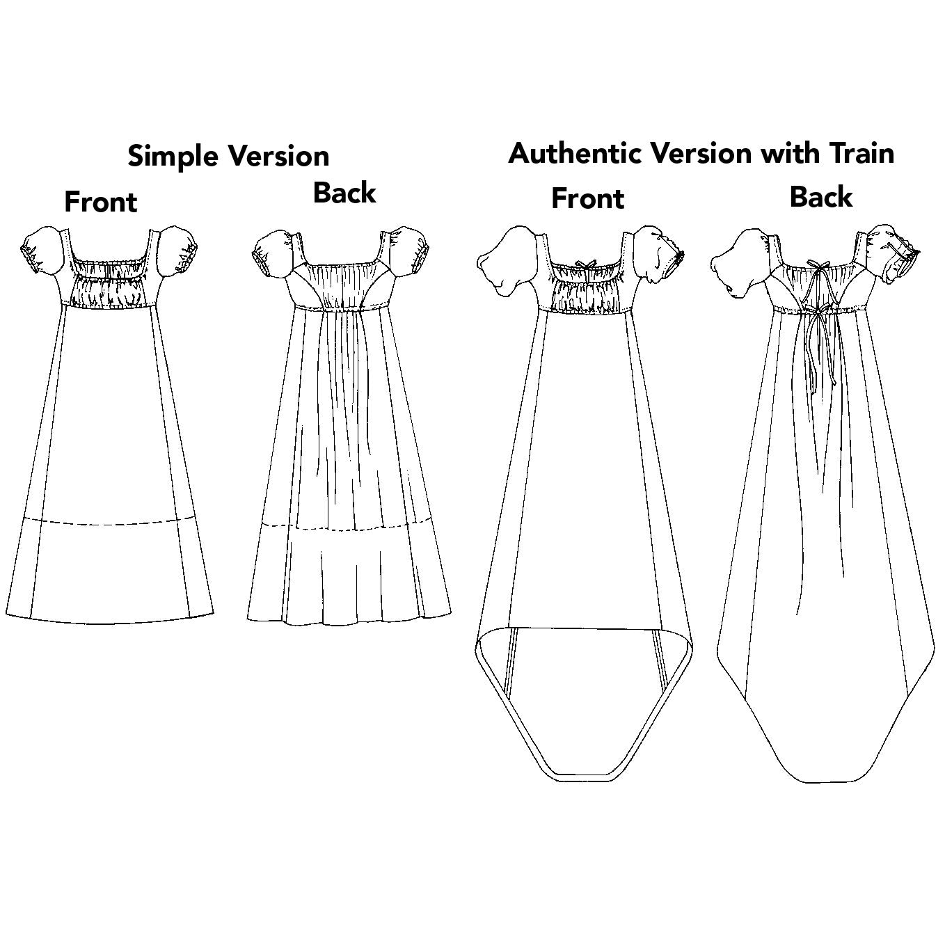 215 Empire Dress - Folkwear 215 Empire Dress - Folkwear