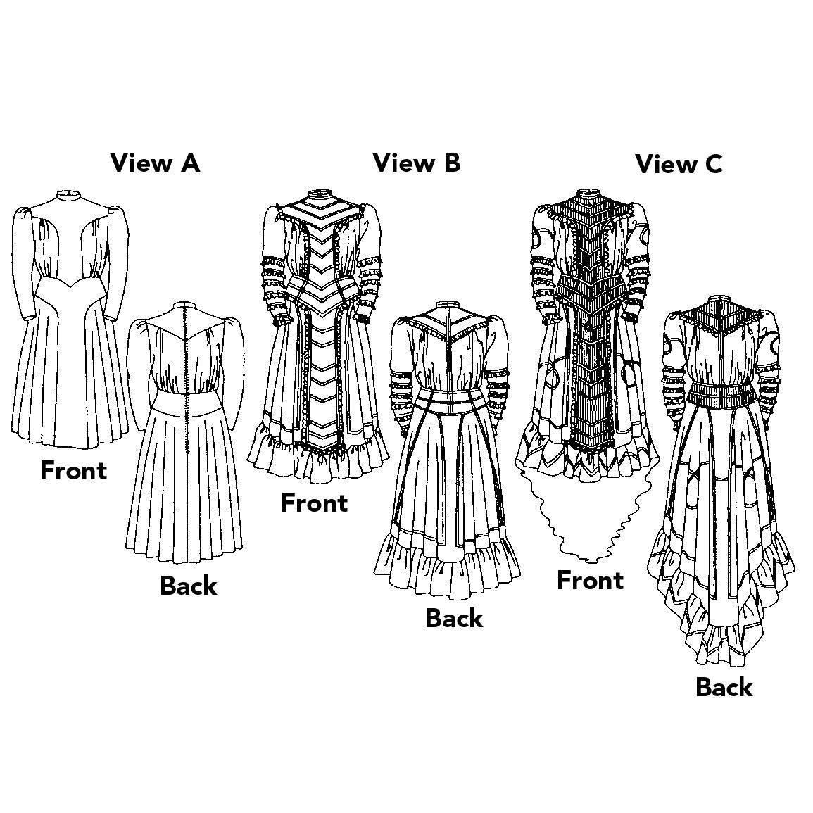 227 Edwardian Gown - Folkwear 227 Edwardian Gown - Folkwear