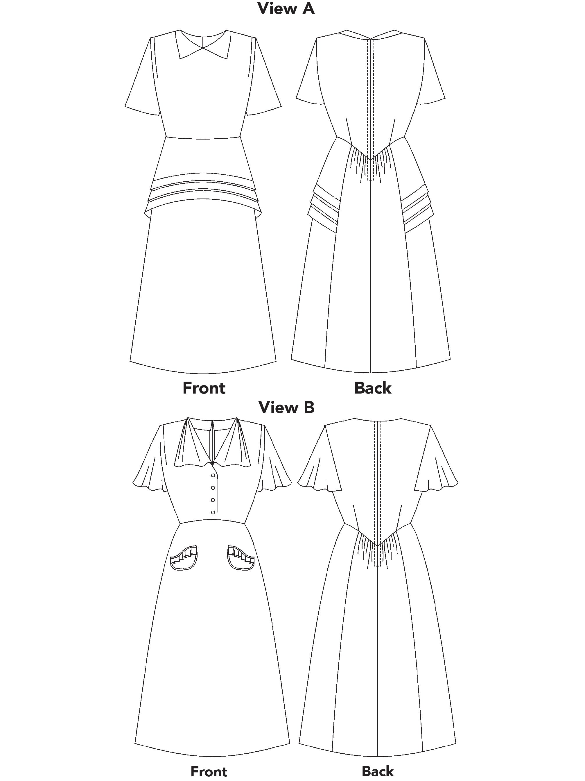 249 1930's Day Dress - Folkwear 249 1930's Day Dress - Folkwear