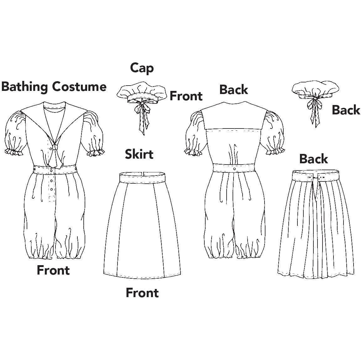 253 Vintage Bathing Costume - Folkwear 253-vintage-bathing-costume-folkwear