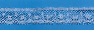 fine white edge lace on a blue background