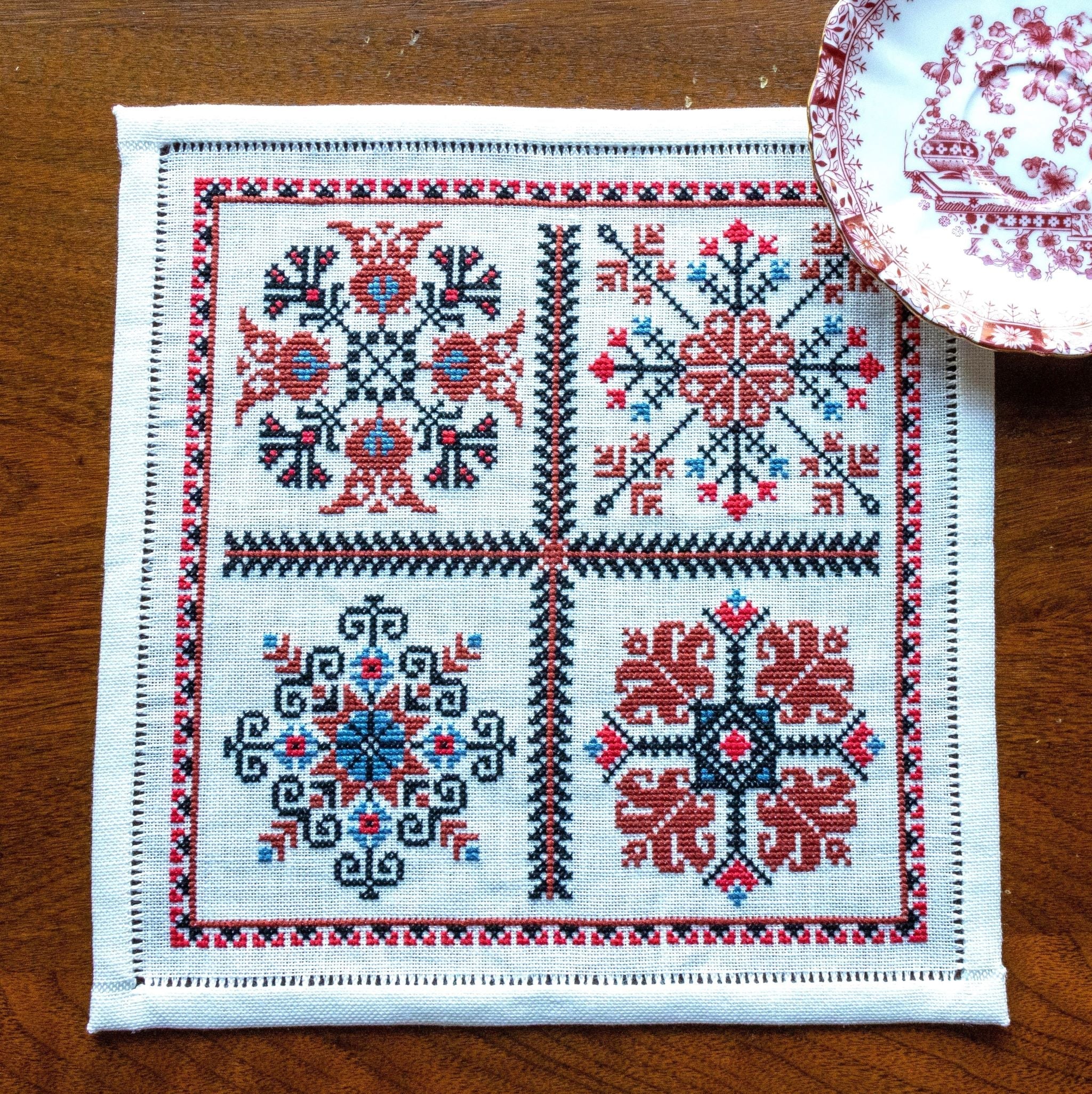 Balkan Quartet cross stitch folk embroidery kit - Folkwear