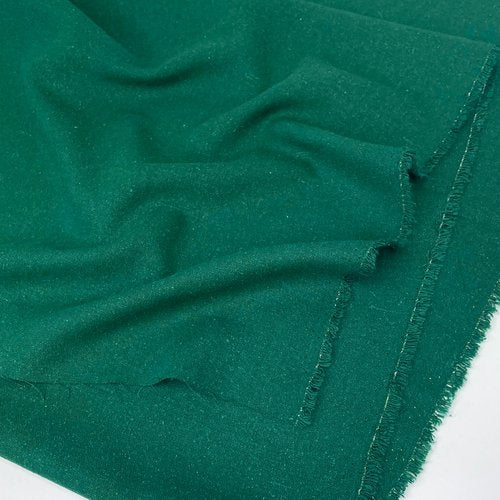 raw silk emerald green fabric
