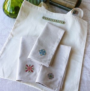 Folk Flourish Garden cross stitch folk embroidery kit