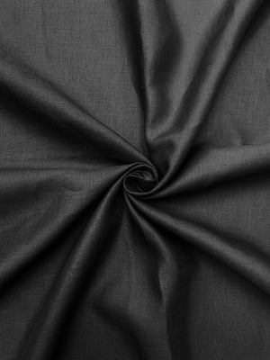 black linen fabric in a swirl