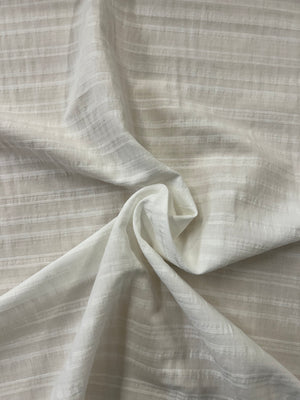 White Linen/Cotton Jacquard