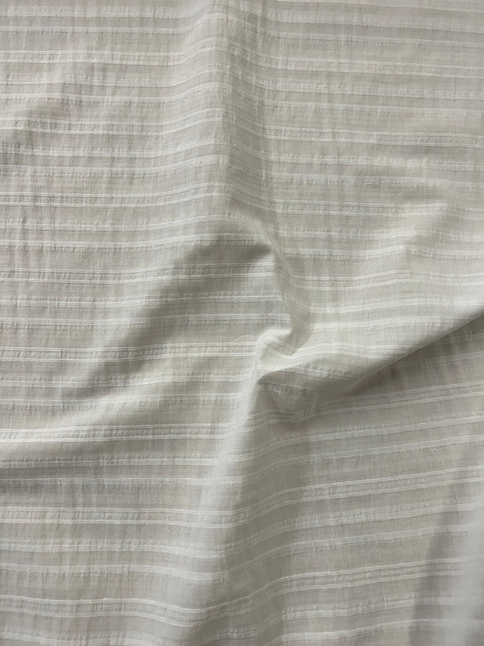 White Linen/Cotton Jacquard