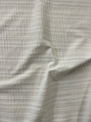 White Linen/Cotton Jacquard