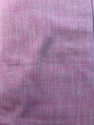 Handloom cotton fabric in a light purple color.