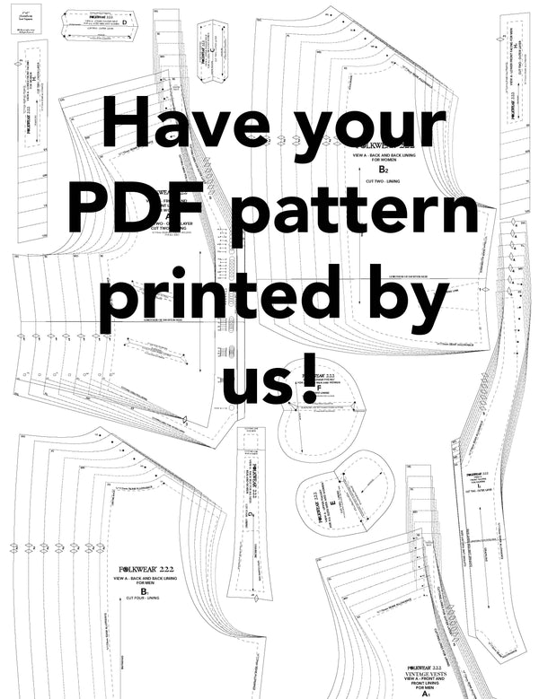 PDF Printing - We print your pattern - Folkwear