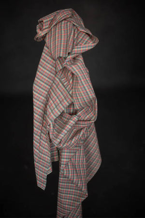 multi colored checked cotton fabric bolt