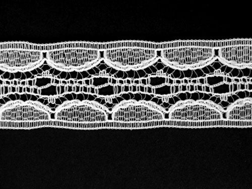 Insertion Lace, white - 7/8"(2.2cm) - Folkwear Insertion Lace, white - 7/8"(2.2cm) - Folkwear