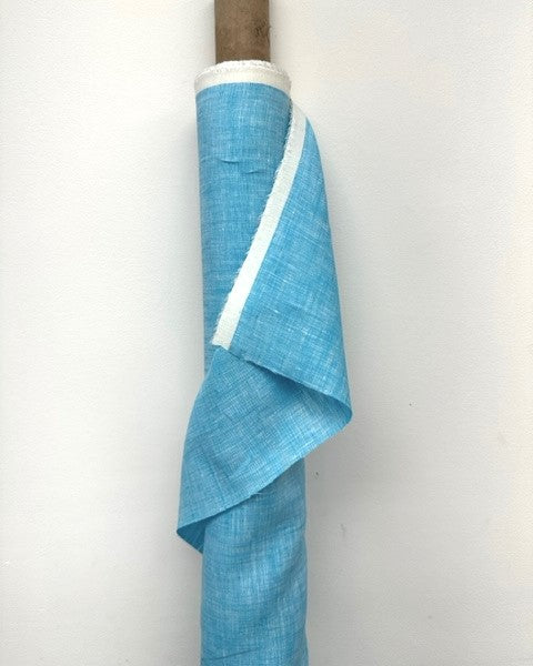 58" Handkerchief Linen - Yarn-dyed Aqua