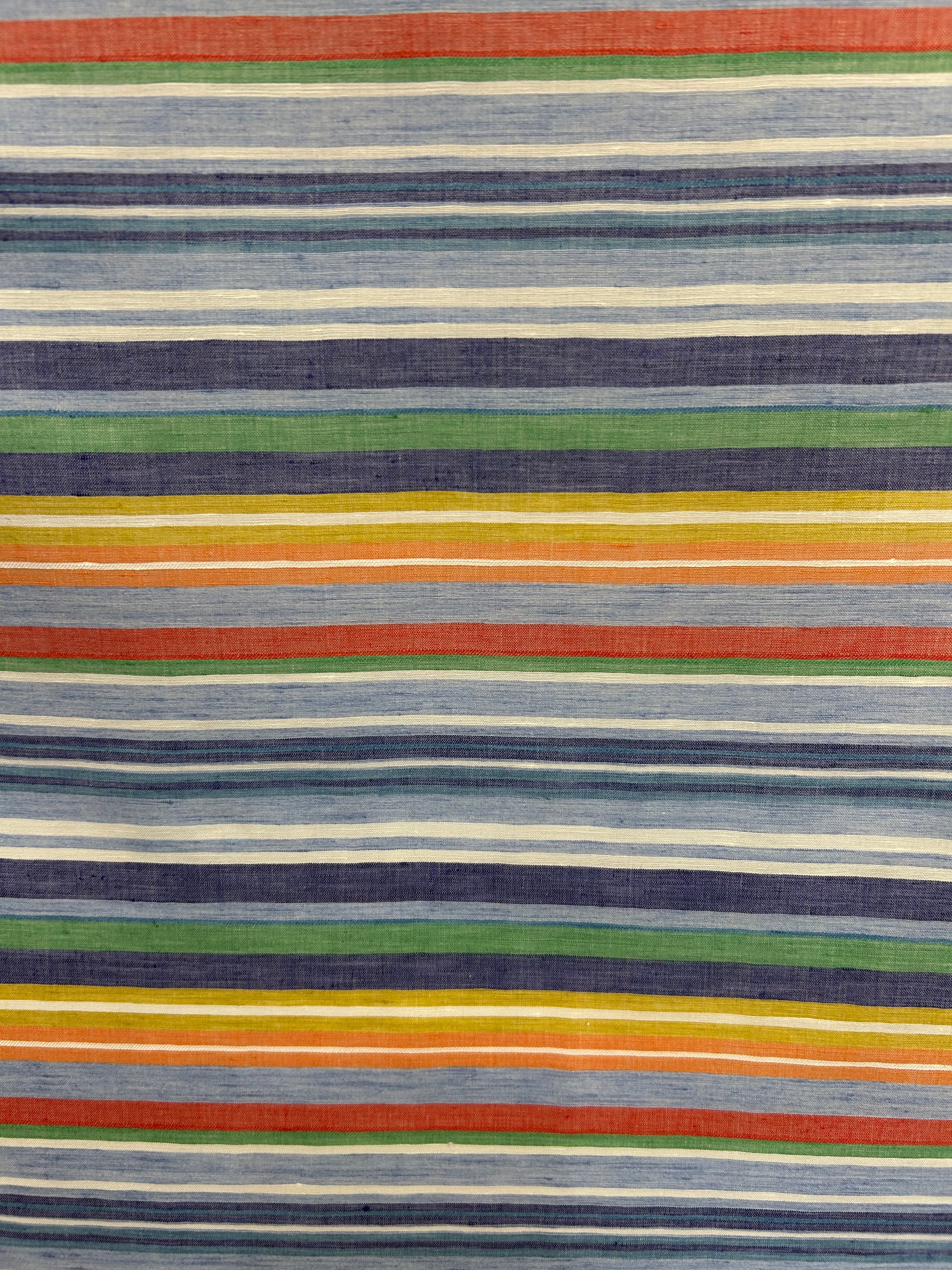 Colorful yarn dyed linen fabric