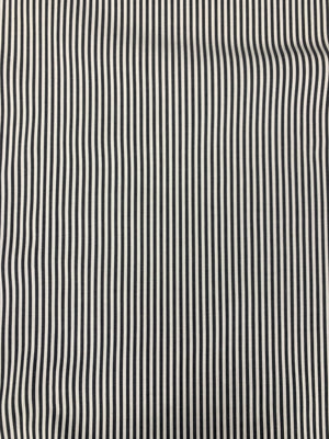 Fabric in a cotton shirting in black and white stripe