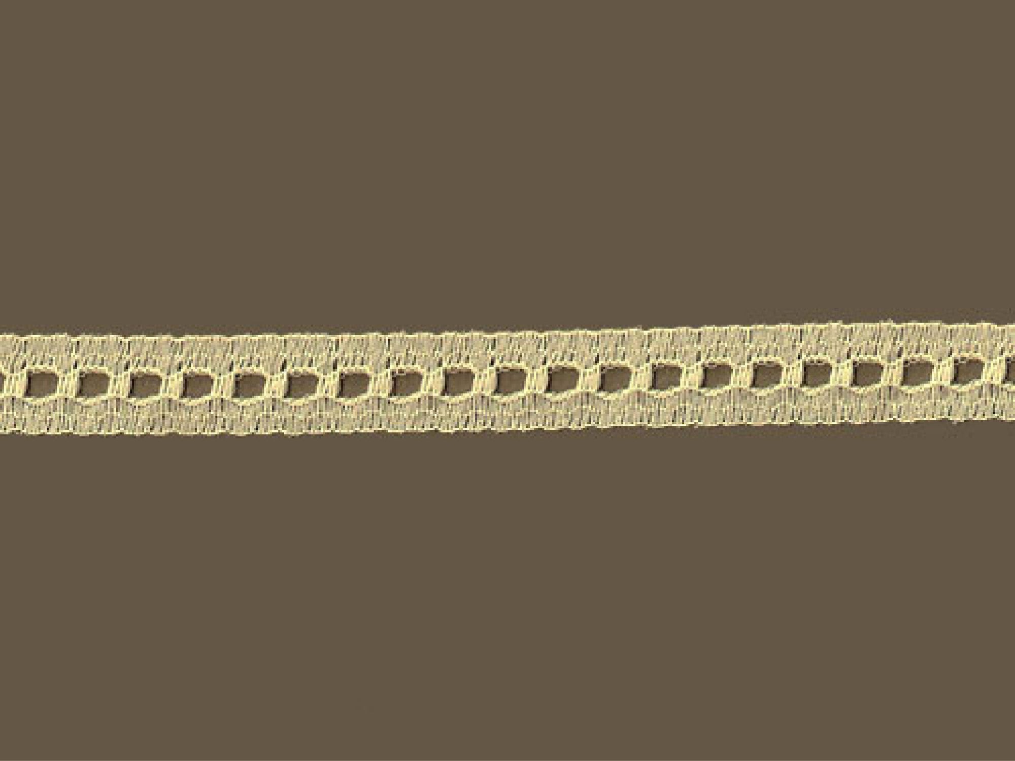 ivory lace beading trim on sepia background