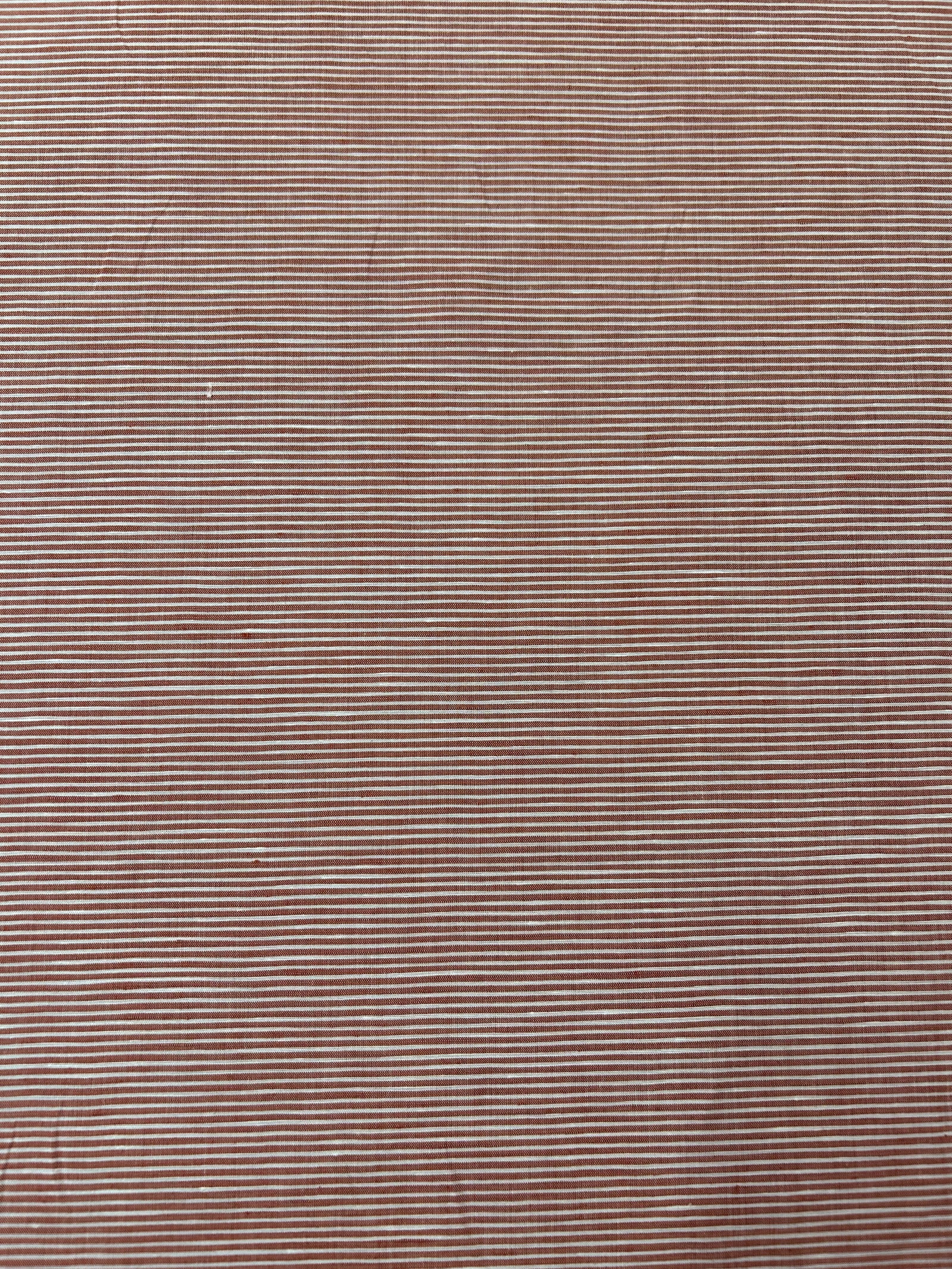 Red and white stripe linen fabric.