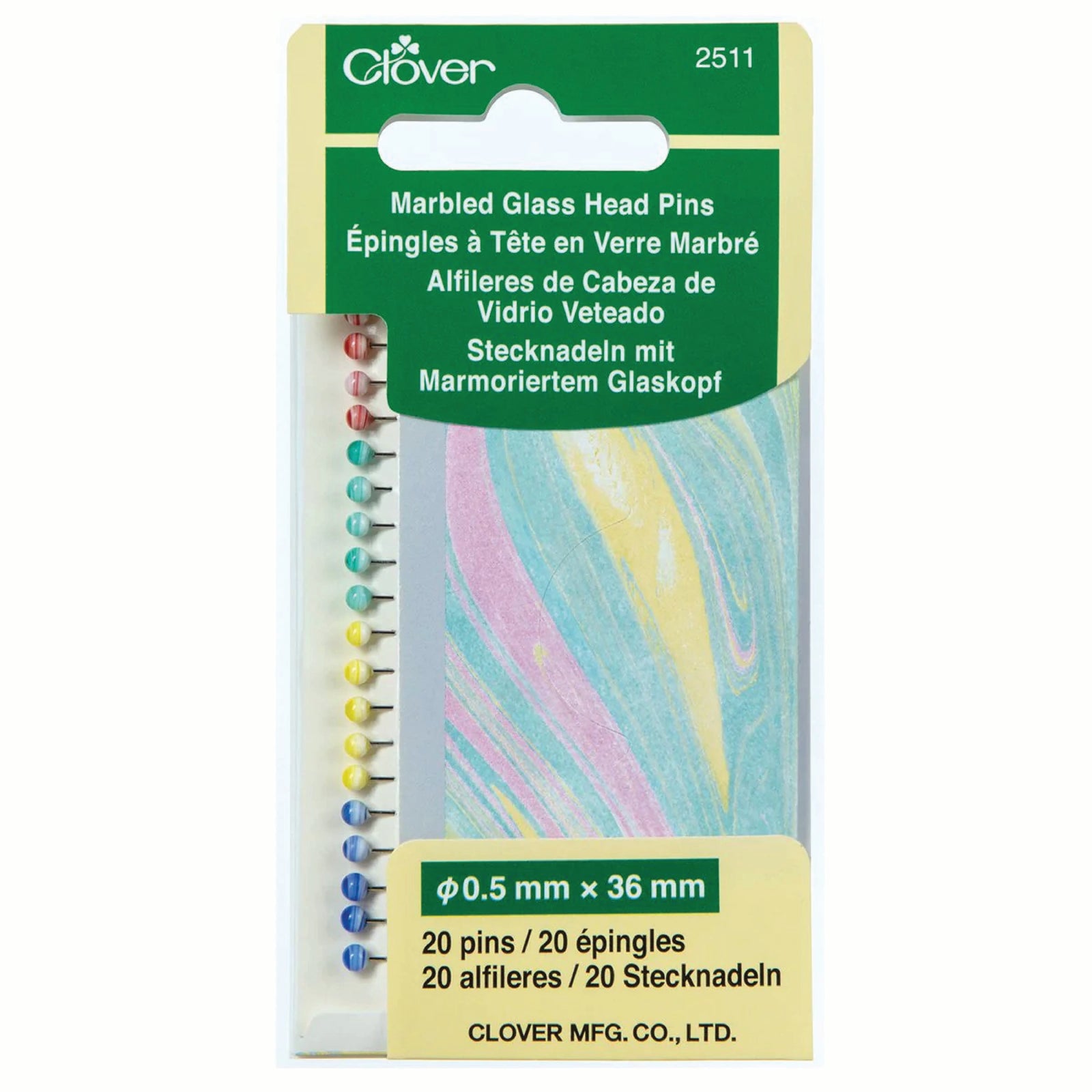 photo of package of glass head pins