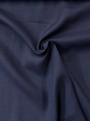 Navy linen fabric in a swirl.