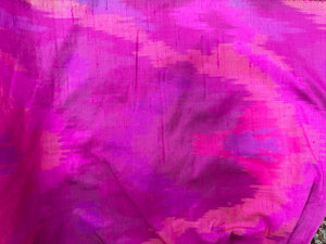 Silk Dupioni - Pink Ikat