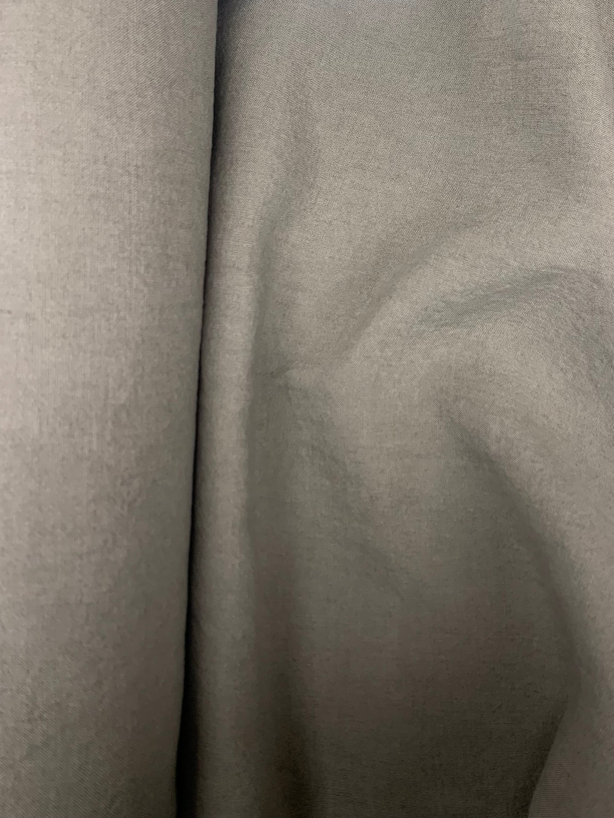  mediumweight linen fabric is a opaque warm gray stone color