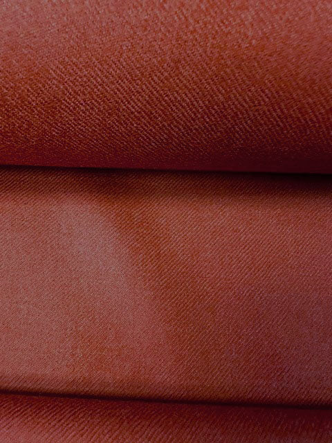Rust Color Flannel Italian Designer Wool Flannel - Rust Red - Folkwear