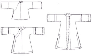 Flat line drawings of front of all three views.