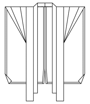 Flat line drawing of Kataginu