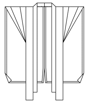 Flat line drawing of Kataginu