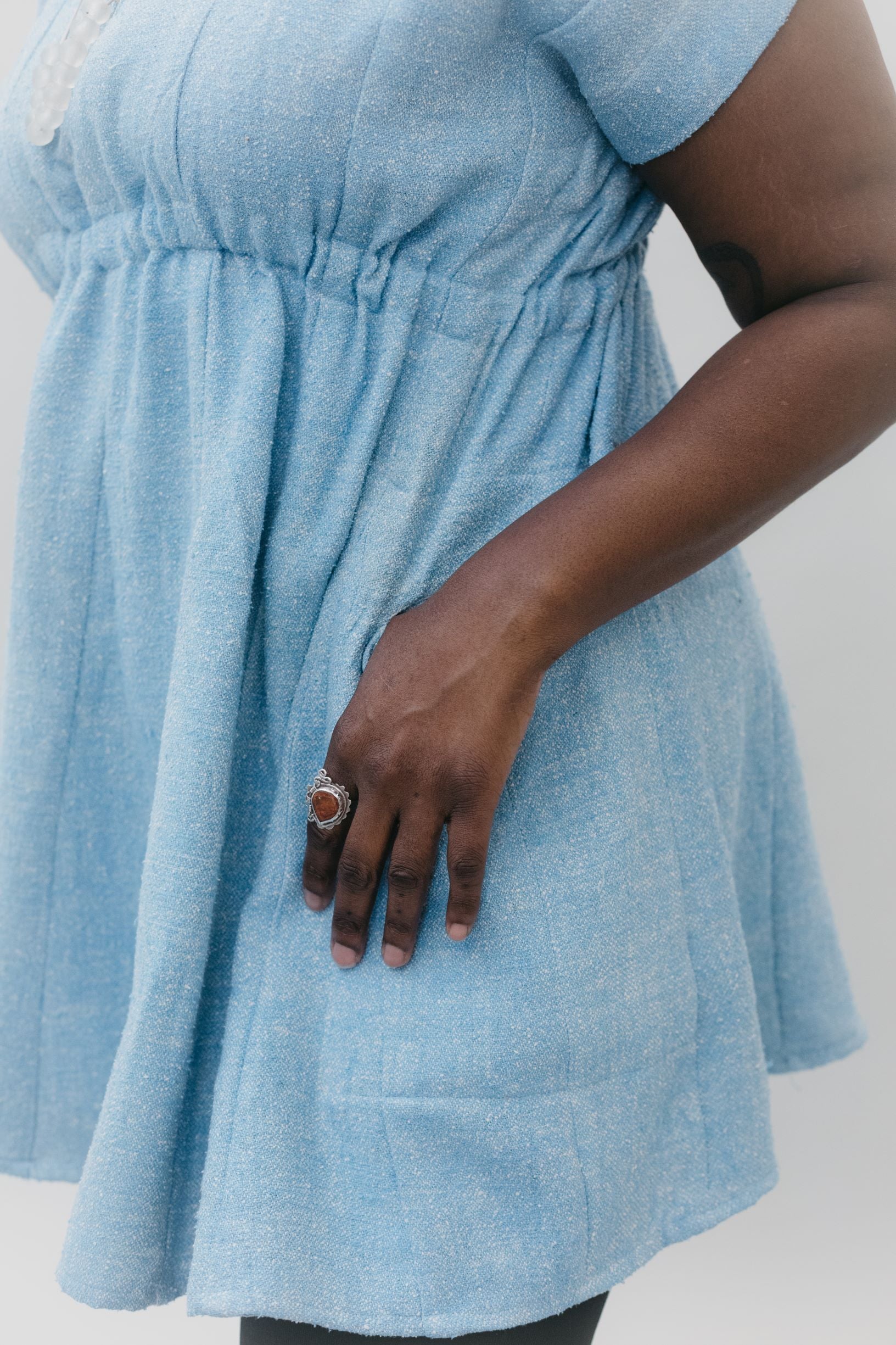 Close up of the side of the women's Ghanaian Smock