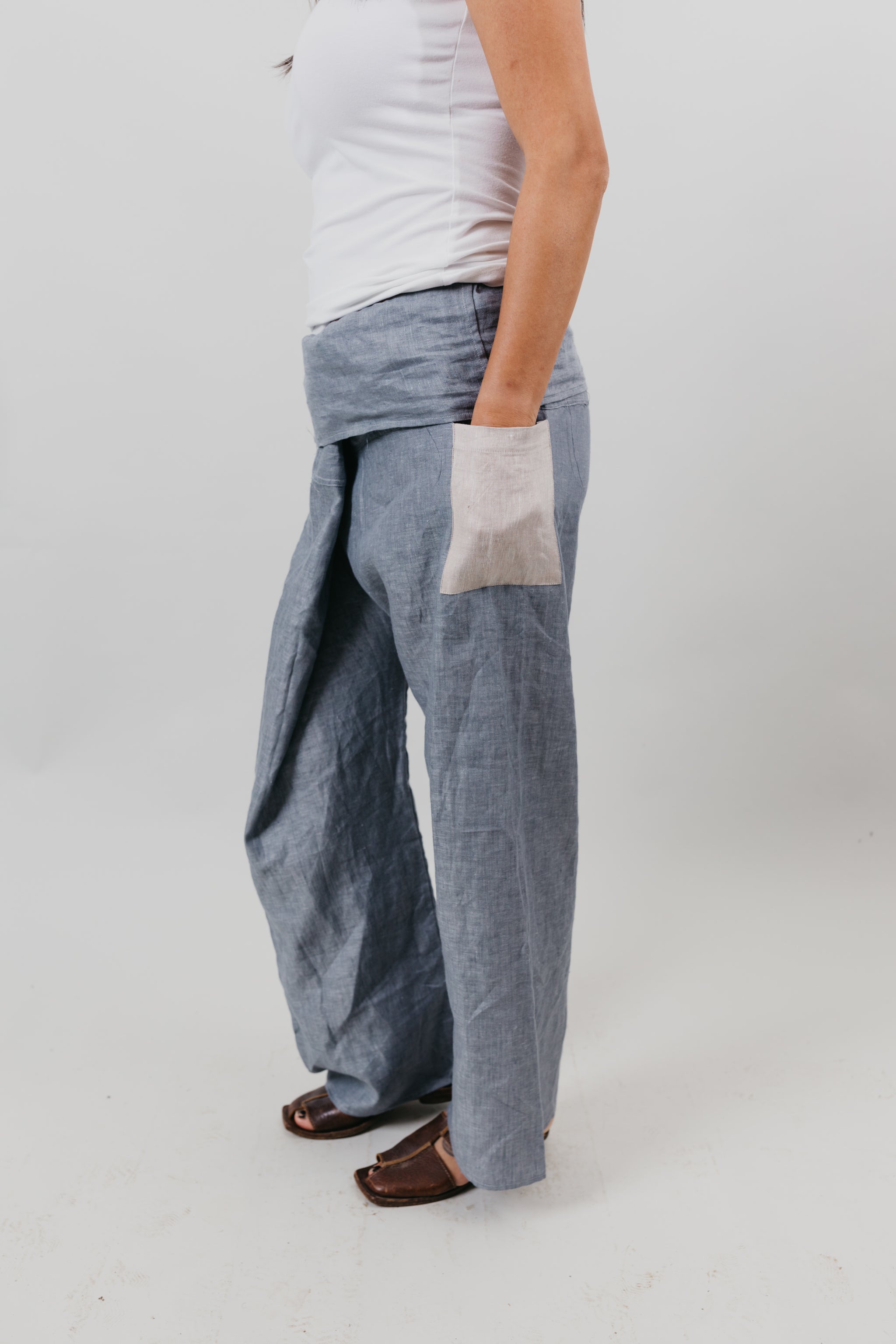 High waist office pants, high quality from Thailand. Large size