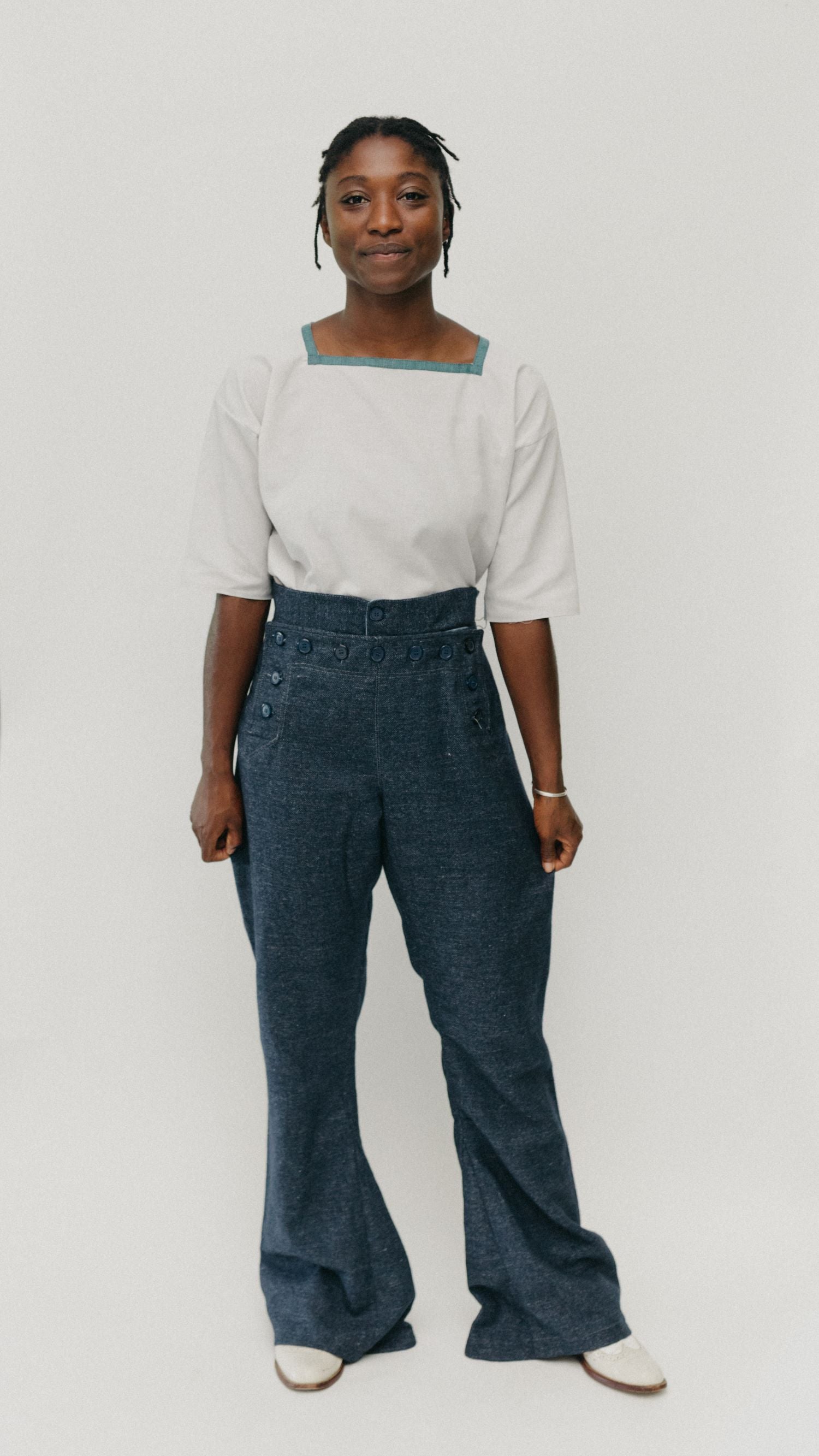 High Waisted--Vintage Style SAILOR Pants